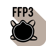 FFP3 - Protege contra aerossóis líquidos tóxicos listados como sólidos