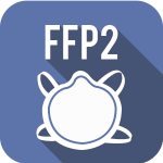 FFP2 - Prrotege de aerossóis, líquidos sólidos ligeiramente tóxicos